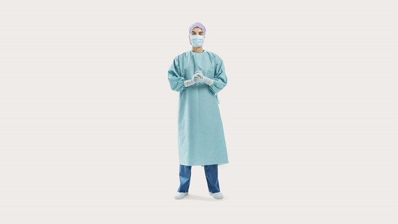 Healthcare professional wearing BARRIER Surgical gowns